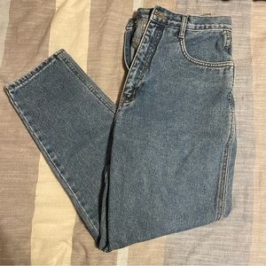 Vintage high waist denim blue jeans